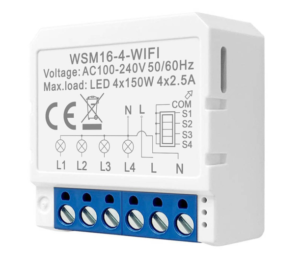 Avatto Inteligentny przekaźnik poczwórny WSM16-W4 - 1177070 - zdjęcie 2